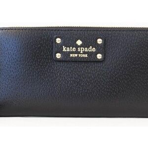 Kate Spade Wellesley Neda Wallet Black Leather Interior